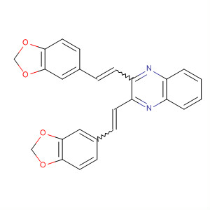 Quinoxaline, 2,3-bis[2-(1,3-benzodioxol-5-yl)ethenyl]-