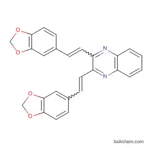 Molecular Structure of 142891-04-1 (Quinoxaline, 2,3-bis[2-(1,3-benzodioxol-5-yl)ethenyl]-)