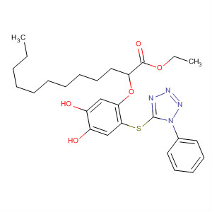 Dodecanoic acid,  2-[4,5-dihydroxy-2-[(1-phenyl-1H-tetrazol-5-yl)thio]phenoxy]-, ethyl ester