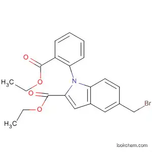 Molecular Structure of 142958-82-5 (1H-Indole-2-carboxylic acid,
5-(bromomethyl)-1-[2-(ethoxycarbonyl)phenyl]-, ethyl ester)