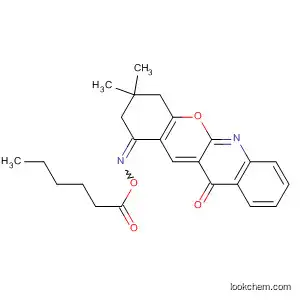 Molecular Structure of 142976-27-0 (1H-[1]Benzopyrano[2,3-b]quinoline-1,11(2H)-dione,
3,4-dihydro-3,3-dimethyl-, 1-[O-(1-oxohexyl)oxime])