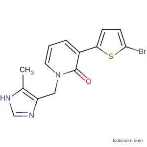 Molecular Structure of 143075-38-1 (2(1H)-Pyridinone,
3-(5-bromo-2-thienyl)-1-[(5-methyl-1H-imidazol-4-yl)methyl]-)