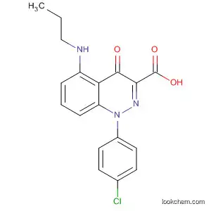 Molecular Structure of 143216-37-9 (3-Cinnolinecarboxylic acid,
1-(4-chlorophenyl)-1,4-dihydro-4-oxo-5-(propylamino)-)