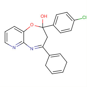 Molecular Structure of 143277-35-4 (Pyrido[3,2-b][1,4]oxazepin-2-ol,
2-(4-chlorophenyl)-2,5-dihydro-4-phenyl-)