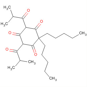 Molecular Structure of 143288-04-4 (1,3,5-Cyclohexanetrione, 4,6-bis(2-methyl-1-oxopropyl)-2,2-dipentyl-)
