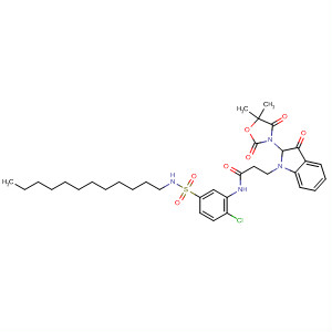 1H-Indole-1-propanamide, N-[2-chloro-5-[(dodecylamino)sulfonyl]phenyl]-a-(5,5-dimethyl-2,4-dioxo -3-oxazolidinyl)-2,3-dihydro-b-oxo-
