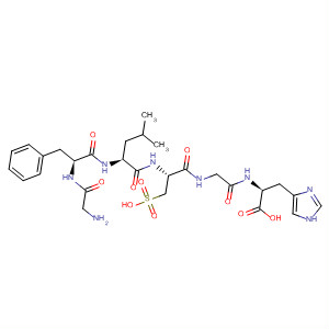 Molecular Structure of 143301-69-3 (L-Histidine,
N-[N-[N-[N-(N-glycyl-L-phenylalanyl)-L-leucyl]-3-sulfo-L-alanyl]glycyl]-)
