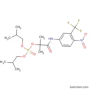 Molecular Structure of 143328-48-7 (Phosphoric acid,
1,1-dimethyl-2-[[4-nitro-3-(trifluoromethyl)phenyl]amino]-2-oxoethyl
bis(2-methylpropyl) ester)