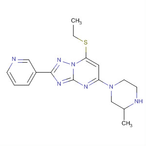[1,2,4]Triazolo[1,5-a]pyrimidine, 7-(ethylthio)-5-(3-methyl-1-piperazinyl)-2-(3-pyridinyl)-