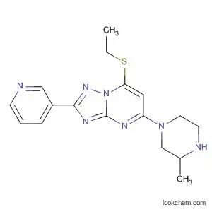 Molecular Structure of 143335-32-4 ([1,2,4]Triazolo[1,5-a]pyrimidine,
7-(ethylthio)-5-(3-methyl-1-piperazinyl)-2-(3-pyridinyl)-)