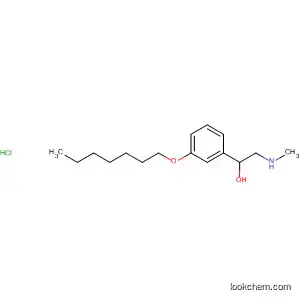 Molecular Structure of 143337-61-5 (Benzenemethanol, 3-(heptyloxy)-a-[(methylamino)methyl]-,
hydrochloride)