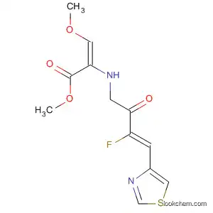 Molecular Structure of 143338-59-4 (2-Propenoic acid,
2-[[2-fluoro-1-oxo-3-(4-thiazolyl)-2-propenyl]methylamino]-3-methoxy-,
methyl ester, (E,Z)-)
