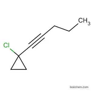Molecular Structure of 143354-61-4 (Cyclopropane, 1-(1-pentynyl)-1-chloro-)