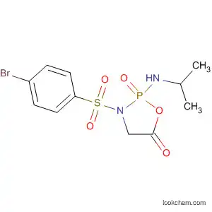 Molecular Structure of 143358-73-0 (1,3,2-Oxazaphospholidin-5-one,
3-[(4-bromophenyl)sulfonyl]-2-[(1-methylethyl)amino]-, 2-oxide)