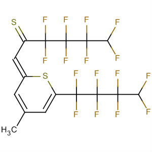 2-Hexanethione, 3,3,4,4,5,5,6,6-octafluoro-1-[4-methyl-6-(1,1,2,2,3,3,4,4-octafluorobutyl) -2H-thiopyran-2-ylidene]-, (Z)-