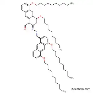 Molecular Structure of 143361-54-0 (1-Anthracenecarboxaldehyde, 4,5-bis(decyloxy)-,
[[4,5-bis(decyloxy)-1-anthracenyl]methylene]hydrazone)