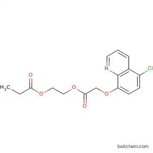 Molecular Structure of 143362-66-7 (Acetic acid, [(5-chloro-8-quinolinyl)oxy]-, 2-(1-oxopropoxy)ethyl ester)