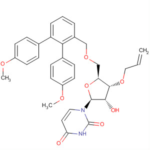 Molecular Structure of 143463-70-1 (Uridine, 5'-O-[bis(4-methoxyphenyl)phenylmethyl]-3'-O-2-propenyl-)