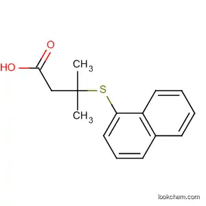 Molecular Structure of 143465-33-2 (Butanoic acid, 3-methyl-3-(1-naphthalenylthio)-)