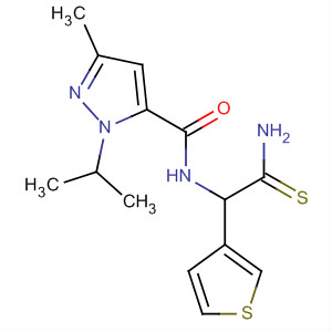 1H-Pyrazole-5-carboxamide, N-[2-amino-1-(3-thienyl)-2-thioxoethyl]-3-methyl-1-(1-methylethyl)-