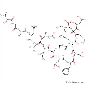 Molecular Structure of 143503-14-4 (L-Isoleucine,
L-threonylglycyl-L-alanyl-L-leucyl-L-a-aspartyl-L-valyl-L-isoleucyl-L-arginyl-L
-asparaginyl-L-phenylalanyl-L-threonyl-L-leucyl-L-a-aspartyl-L-methionyl-)
