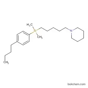 Molecular Structure of 143522-07-0 (Piperidine, 1-[5-[(4-butylphenyl)dimethylsilyl]pentyl]-)