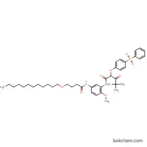 Molecular Structure of 143525-93-3 (Pentanamide,
N-[5-[[4-(dodecyloxy)-1-oxobutyl]amino]-2-methoxyphenyl]-4,4-dimethyl-
3-oxo-2-[4-(phenylsulfonyl)phenoxy]-)