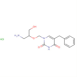 2,4(1H,3H)-Pyrimidinedione, 1-[[2-amino-1-(hydroxymethyl)ethoxy]methyl]-5-(phenylmethyl)-, monohydrochloride CAS No  143718-01-8