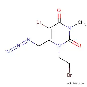Molecular Structure of 143724-09-8 (2,4(1H,3H)-Pyrimidinedione,
6-(azidomethyl)-5-bromo-1-(2-bromoethyl)-3-methyl-)