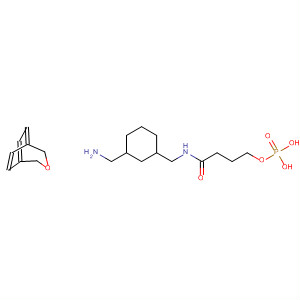 Molecular Structure of 143738-91-4 (Phosphoric acid,
mono[4-[[[3-(aminomethyl)cyclohexyl]methyl]amino]-4-oxobutyl]
mono[[4-(hydroxymethyl)phenyl]methyl] ester)