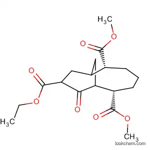Molecular Structure of 143789-75-7 (Bicyclo[5.3.1]undecane-2,6,9-tricarboxylic acid, 8-oxo-, 9-ethyl
2,6-dimethyl ester, (2-endo,6-endo)-)