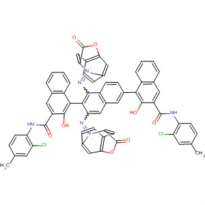 2-Naphthalenecarboxamide, 4,4'-[2,6-naphthalenediylbis[(2-oxo-2H-1-benzopyran-3,7-diyl)azo]]bis[ N-(2-chloro-4-methylphenyl)-3-hydroxy- CAS No  143823-57-8