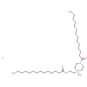 Piperazinium, 1-methyl-4-(1-oxotetradecyl)-1-[2-[(1-oxotetradecyl)oxy]ethyl]-, chloride CAS No  143823-69-2