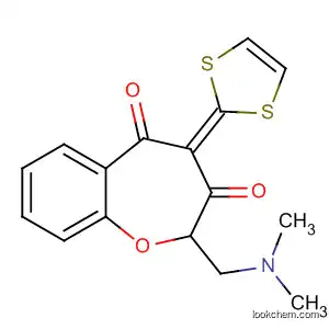 Molecular Structure of 143874-81-1 (1-Benzoxepin-3,5(2H,4H)-dione,
2-[(dimethylamino)methyl]-4-(1,3-dithiol-2-ylidene)-)