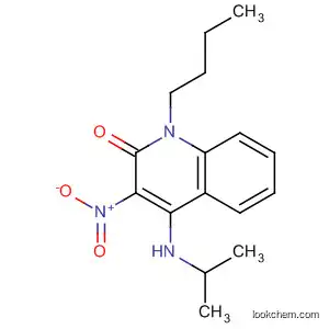 Molecular Structure of 143923-90-4 (2(1H)-Quinolinone, 1-butyl-4-[(1-methylethyl)amino]-3-nitro-)