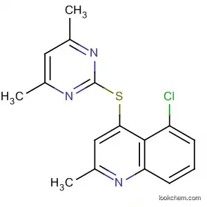 Molecular Structure of 143946-15-0 (Quinoline, 5-chloro-4-[(4,6-dimethyl-2-pyrimidinyl)thio]-2-methyl-)