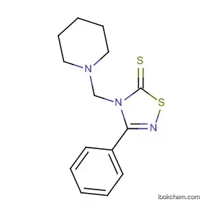 Molecular Structure of 143947-87-9 (1,2,4-Thiadiazole-5(4H)-thione, 3-phenyl-4-(1-piperidinylmethyl)-)