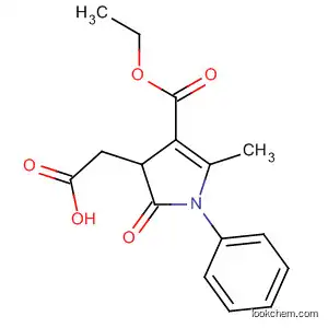 Molecular Structure of 143954-25-0 (1H-Pyrrole-3-acetic acid,
4-(ethoxycarbonyl)-2,3-dihydro-5-methyl-2-oxo-1-phenyl-)