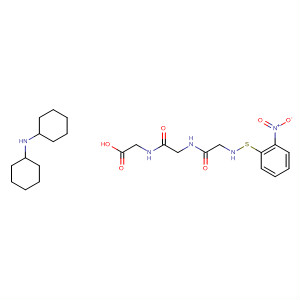 Glycine, N-[N-[N-[(2-nitrophenyl)thio]glycyl]glycyl]-, compd. with N-cyclohexylcyclohexanamine (1:1)