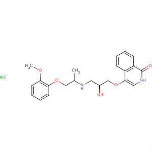 1(2H)-Isoquinolinone, 4-[2-hydroxy-3-[[2-(2-methoxyphenoxy)-1-methylethyl]amino]propoxy]-, monohydrochloride CAS No  144049-38-7