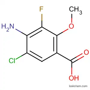 Molecular Structure of 144100-19-6 (Benzoic acid, 4-amino-5-chloro-3-fluoro-2-methoxy-)