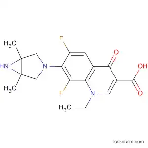 Molecular Structure of 144172-92-9 (3-Quinolinecarboxylic acid,
7-(1,5-dimethyl-3,6-diazabicyclo[3.1.0]hex-3-yl)-1-ethyl-6,8-difluoro-1,4-
dihydro-4-oxo-)