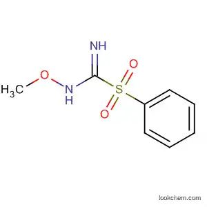 Molecular Structure of 144310-85-0 (Methanimidamide, N-methoxy-1-(phenylsulfonyl)-)