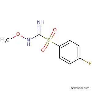 Molecular Structure of 144311-55-7 (Methanimidamide, 1-[(4-fluorophenyl)sulfonyl]-N-methoxy-)