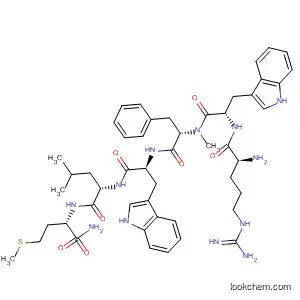 Molecular Structure of 144398-41-4 (L-Methioninamide,
L-arginyl-D-tryptophyl-N-methyl-L-phenylalanyl-L-tryptophyl-L-leucyl-)
