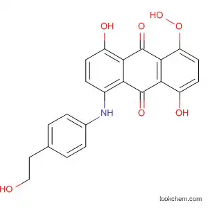 Molecular Structure of 144404-55-7 (9,10-Anthracenedione,
1-hydroperoxy-4,8-dihydroxy-5-[[4-(2-hydroxyethyl)phenyl]amino]-)