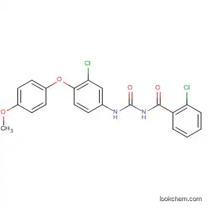 Molecular Structure of 144487-29-6 (Benzamide,
2-chloro-N-[[[3-chloro-4-(4-methoxyphenoxy)phenyl]amino]carbonyl]-)
