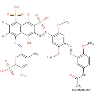 Molecular Structure of 144544-49-0 (1,7-Naphthalenedisulfonic acid,
6-[[4-[[5-(acetylamino)-2-methoxyphenyl]azo]-2,5-dimethoxyphenyl]azo]-
4-[(2,4-diamino-5-sulfophenyl)azo]-5-hydroxy-, trilithium salt)