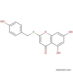 Molecular Structure of 144554-31-4 (4H-1-Benzopyran-4-one,
5,7-dihydroxy-2-[[(4-hydroxyphenyl)methyl]thio]-)
