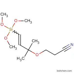Molecular Structure of 24820-56-2 (3-(2-Cyanoethoxy)-3,3-dimethyl-1-propenyltrimethoxysilane)